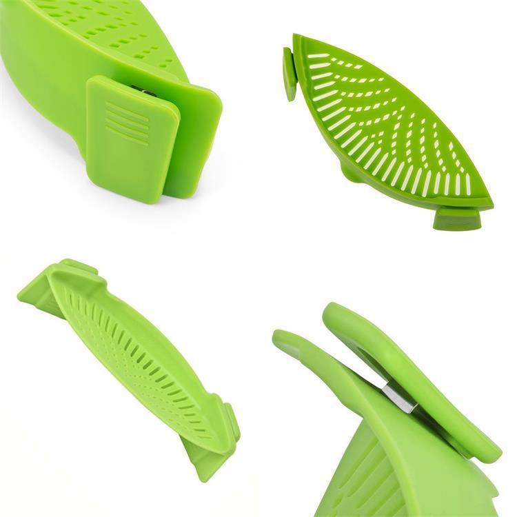 Silicone Draining Basket Blocking Pot Side Water Filter Kitchen Supplies Silicone Draining Device Pot Side Draining Block High Temperature Resistant