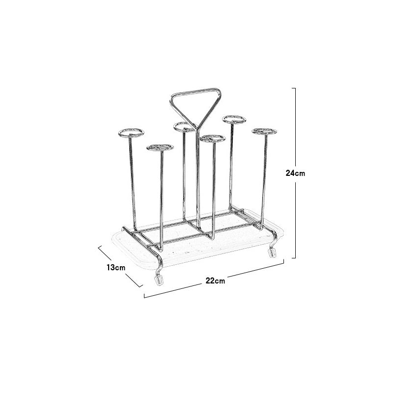 Simple And Practical Kitchen Domestic Glass Drain Rack Portable