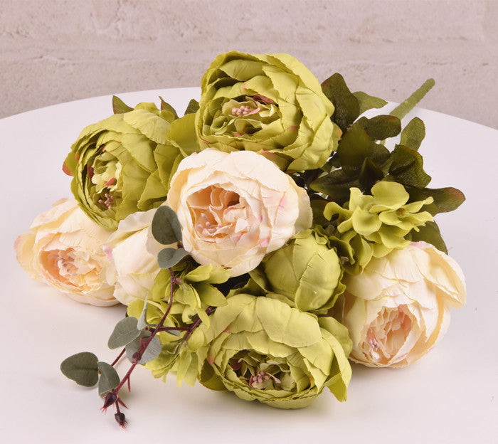 13 Core-spun Peony Decorative Flowers Artificial Flowers Artificial Flowers