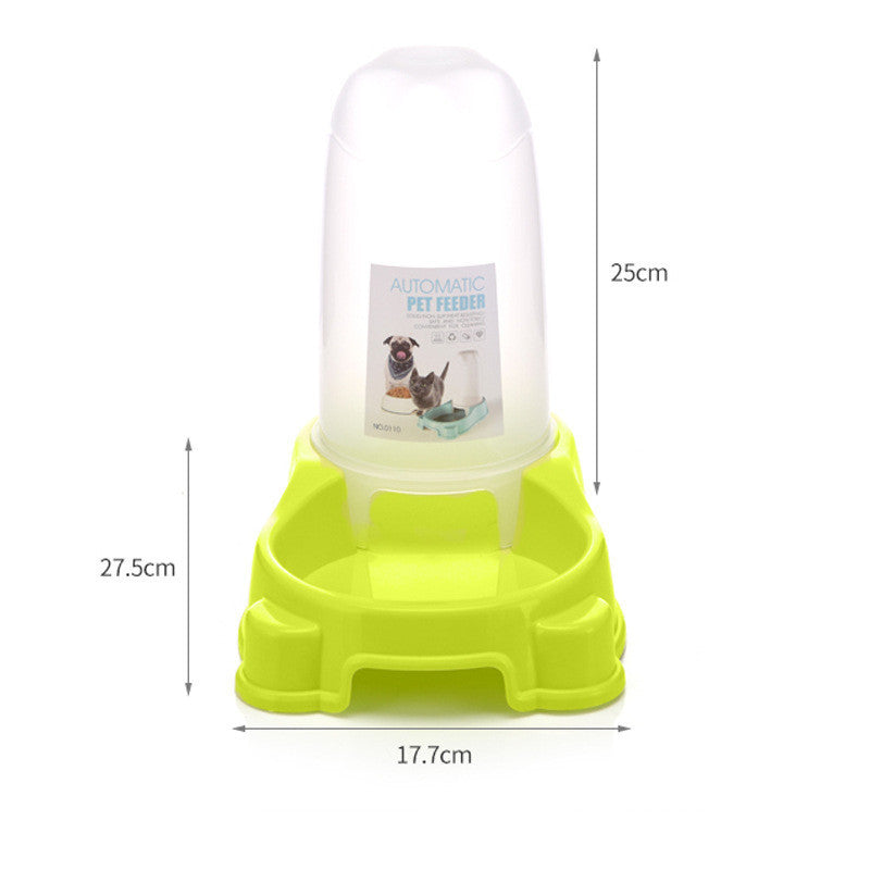 Pet Automatic Food Water Dispenser Puppy Kitten Feeder Bowl Dog Drinker Feeding Dish