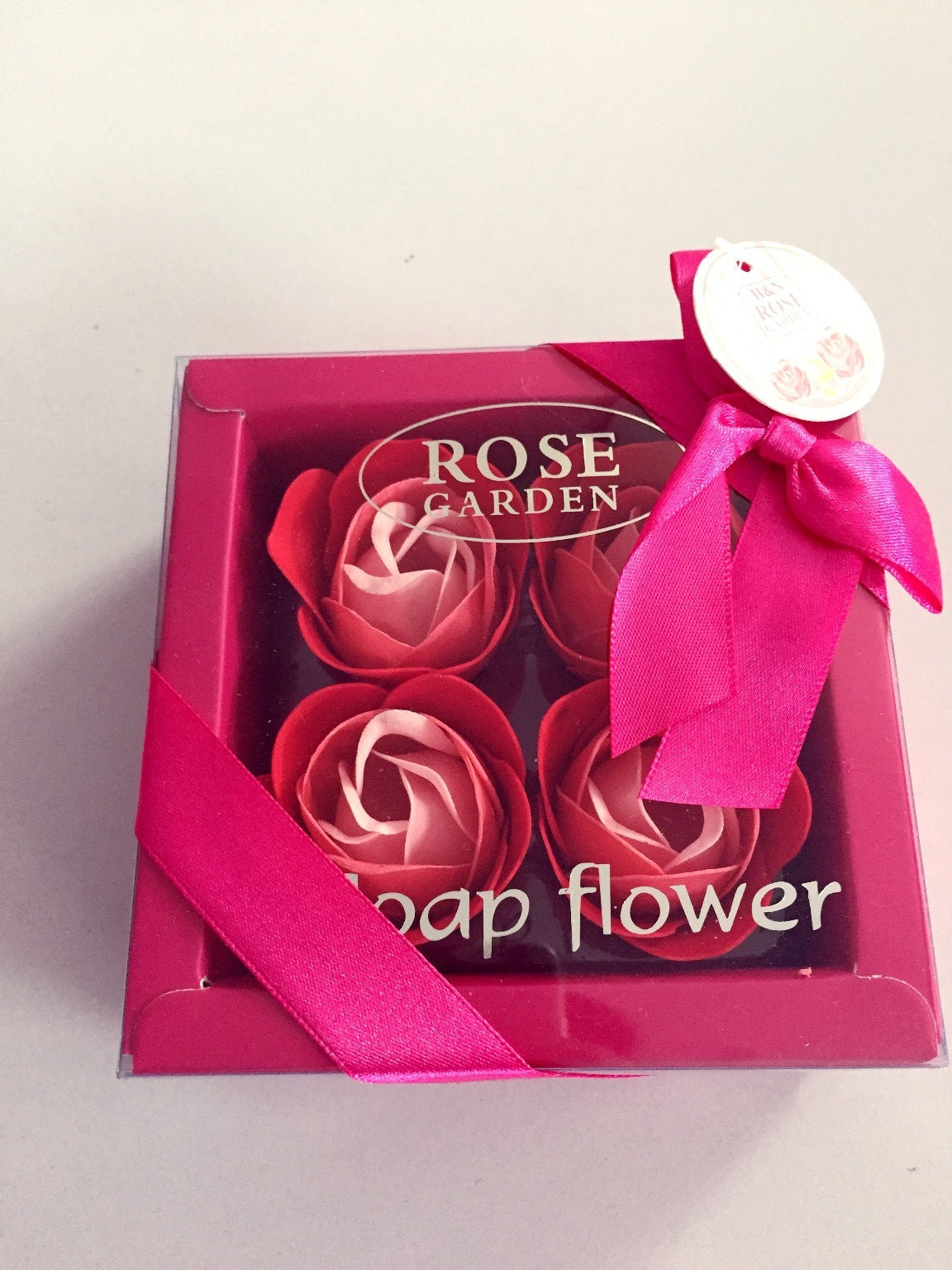 4 Rose Soap Flowers Gift Box For Valentine's Day